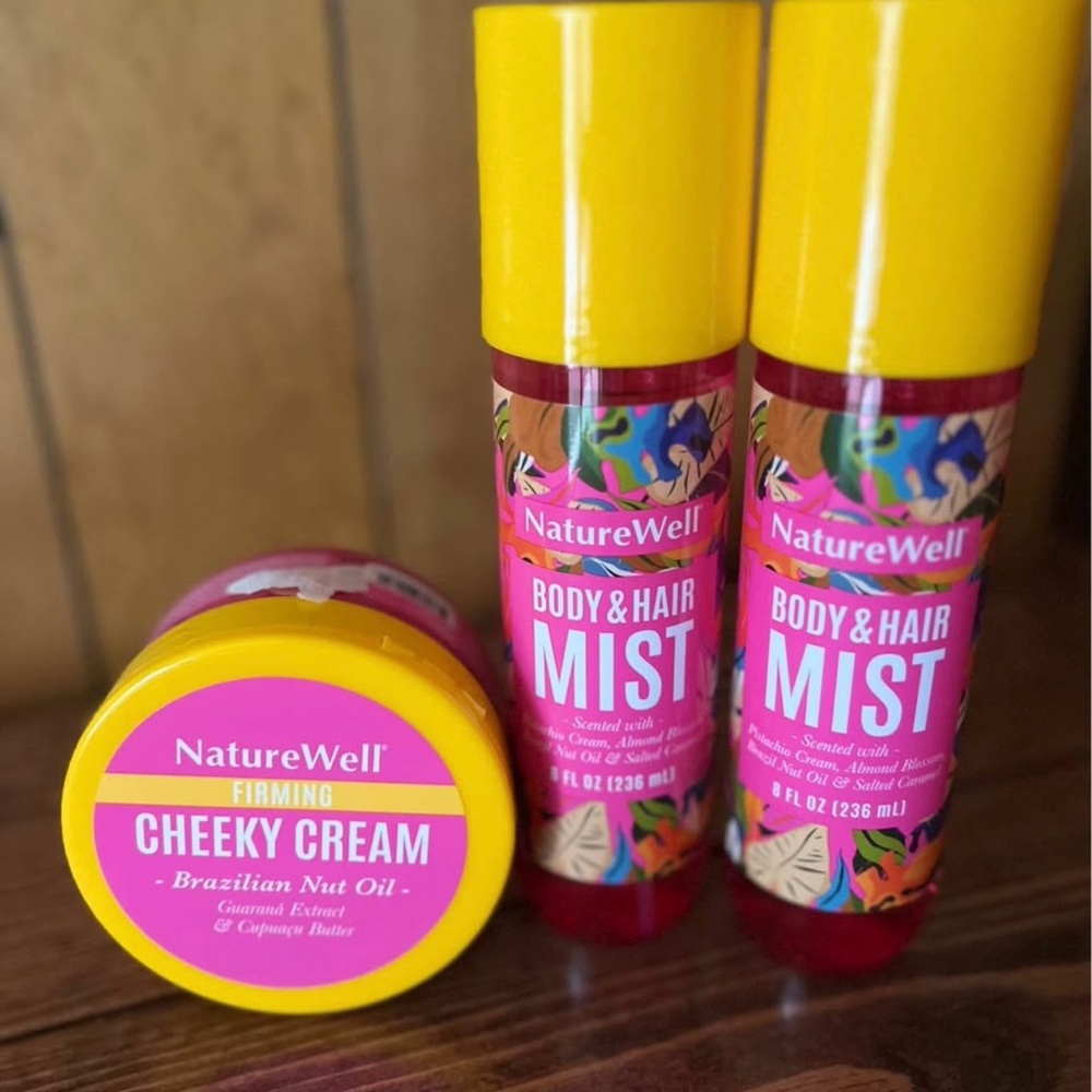 Cheeky Cream and Body & Hair Mist Set - Yellow and Pink